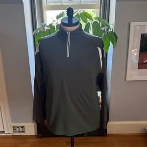 DESCENTE 1/4 Zip Men's Pullover Top Long Sleeve Shirt Ski Snowboard Logo Medium